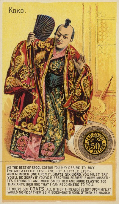 Homem japonês em vestido tradicional, Koko de American School
