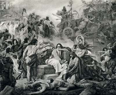 Jeremias na queda de Jerusalém, de "The Jewish Encyclopedia", c.1901 (gravura) de American School