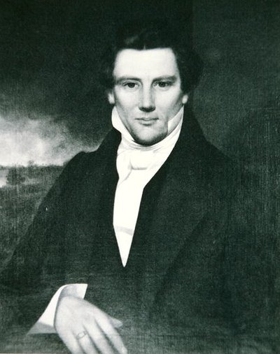 Joseph Smith (1805-44) profeta fundador da Religião Mórmon nos EUA (litho) de American School