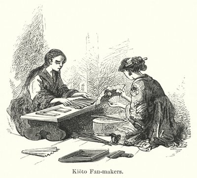 Kioto Fan-makers (gravura) de American School