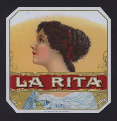 La Rita, etiqueta de charuto (chromolitho) de American School