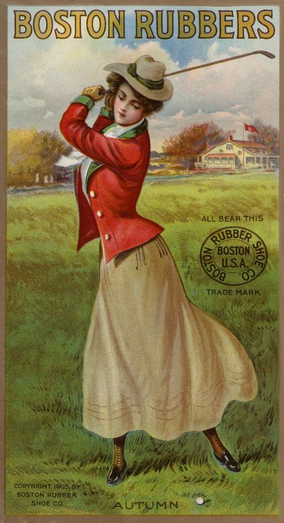 Lady Golfer Swinging Club de American School