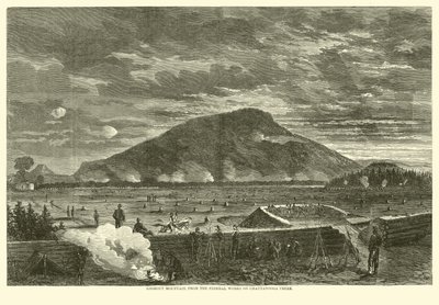 Lookout Mountain, das obras federais em Chattanooga Creek, novembro de 1863 de American School