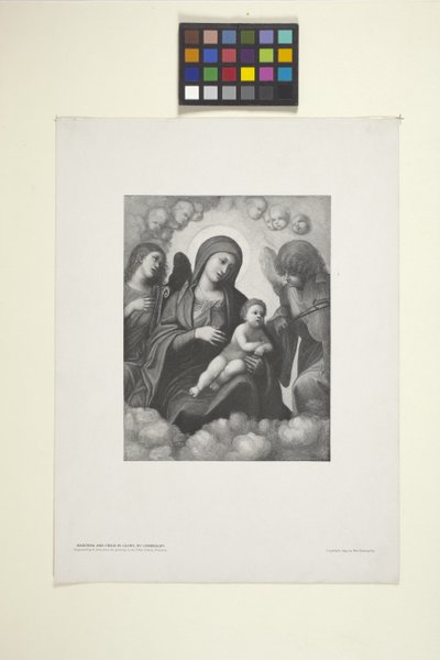 A Virgem e a Criança em Glória (tinta) de American School