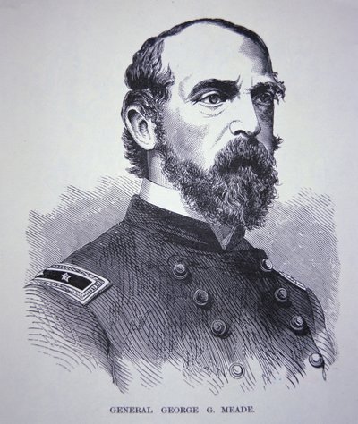 Major General George Meade (1815-72) (gravura) de American School