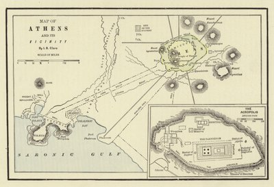 Mapa de Atenas e sua vizinhança; A Acrópole de American School