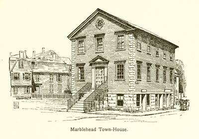 Casa da cidade de Marblehead (gravura) de American School