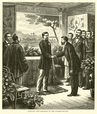 Encontro com o imperador na casa de verão de American School