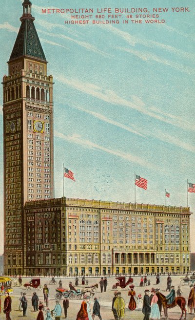 Metropolitan Life Building, Nova York, c.1909-13 de American School