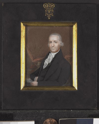 Retrato em miniatura de Samuel Osgood, c.1789 (w - c em marfim) de American School
