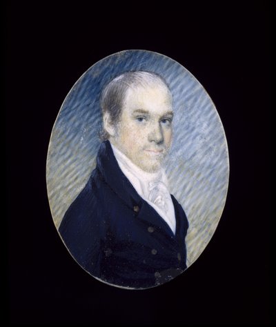 Miniatura de William Cadogan Simes (1773-1824), c. 1810-1824 (aquarela sobre marfim) de American School