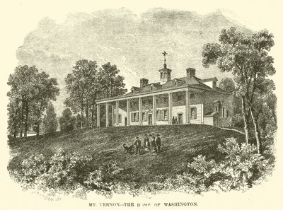 Mount Vernon, a casa de Washington (gravura) de American School