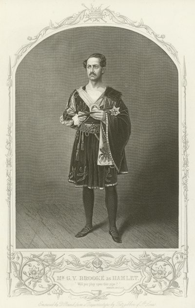 Sr. GV Brooke como Hamlet, Ato III, Cena II de American School