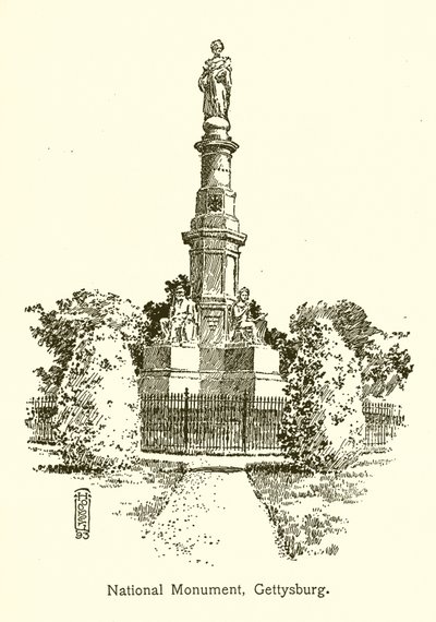 Monumento nacional, gettysburg de American School