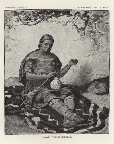 Mulher navajo girando de American School