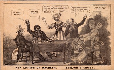 Nova edição do Macbeth. Bonk-Ohs! Fantasma, 1837 de American School