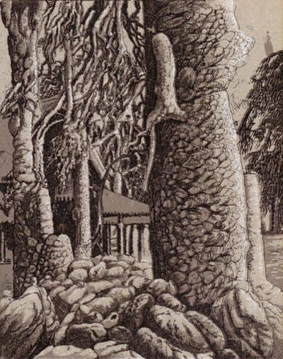 Cataratas do Niágara: As maravilhas do Inverno no Parque (litho) de American School