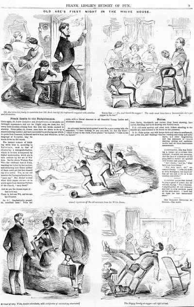 Old Abes Primeira Noite na Casa Branca, c.1860 de American School