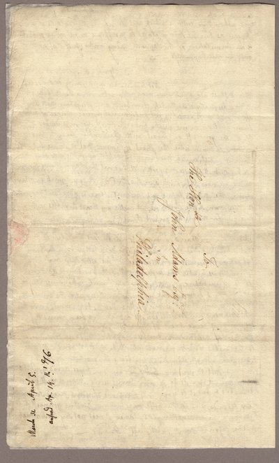 Página 4, Carta de Abigail Adams a John Adams, 31 de Março - 5 de Abril de 1776 (tinta sobre papel) de American School