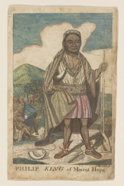 Phillip, Rei do Monte Esperança, pub. 1772 (gravura colorida à mão) de American School