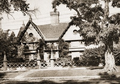 Pickering House, Salem, Massachusetts, 1915 (gravura intaglio em tom sépia) de American School