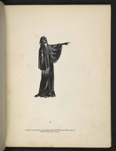 Placa 2. Um fantasma em preto, de "Spectropia" 1864 (litho) de American School