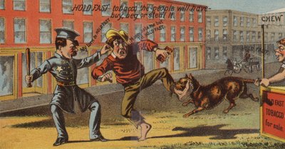 Policial, prendendo, ladrão de American School