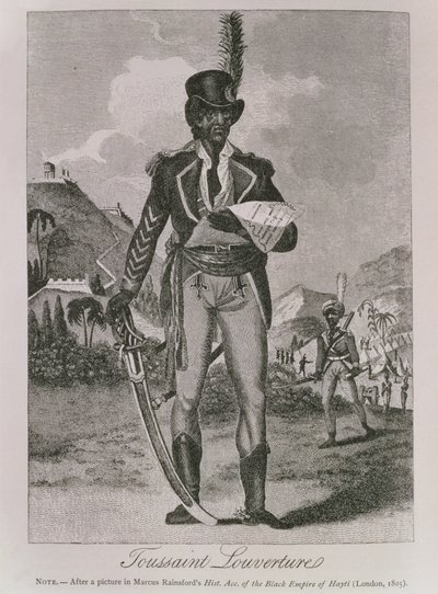 Retrato de François Dominique Toussaint-Louverture (c.1743-1803) (gravura) de American School