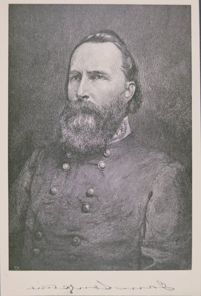 Retrato do General James Longstreet (1821-1904) (litho) de American School