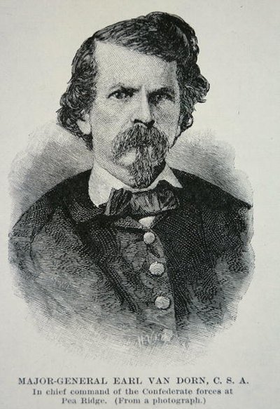 Retrato do Major General Earl Van Dorn (lito) de American School