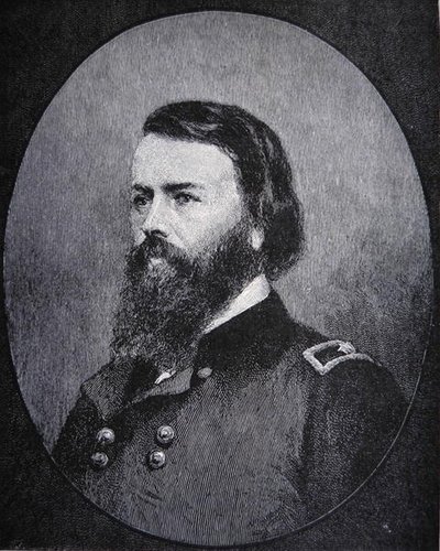 Retrato do major-general John Pope (lito) de American School