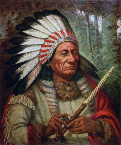 Retrato de Sitting Bull de American School