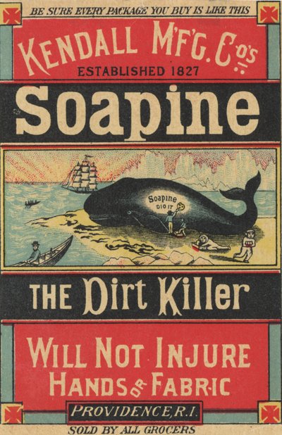 Propaganda de cartazes Kendall Mfg. Cos Soapine, c.1890 de American School