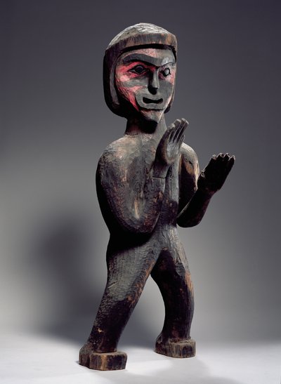 Figura Potlatch (madeira pintada) de American School