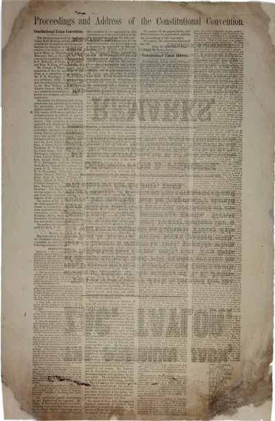 Processos e endereço da Convenção Constitucional, c.19 de março de 1861 de American School