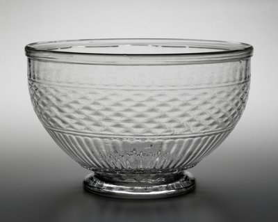 Punch Bowl, c. 1820-1840 (vidro de chumbo) de American School