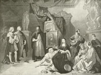 Raphael Apresentado a Da Vinci (gravura) de American School