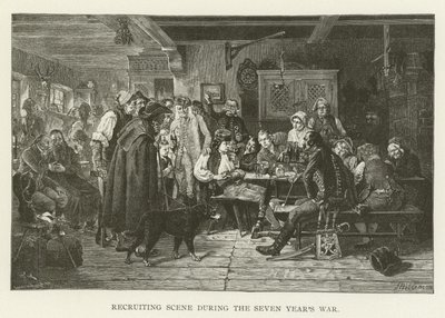 Recrutamento de cena durante a Guerra dos Sete Anos de American School