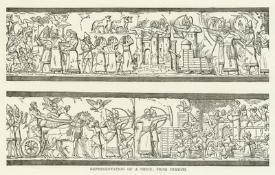 Representação de um cerco; de Nimrud de American School