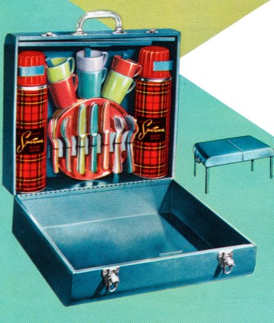 Conjunto de piquenique portátil retro de American School