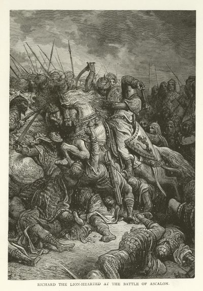 Ricardo Coração de Leão na Batalha de Ascalon, 1192 de American School