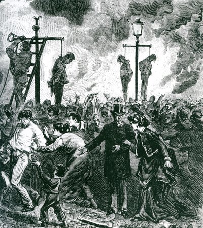 Revoltas prevalecem durante o Grande Incêndio de Chicago em 1871 de American School