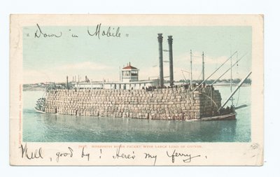Pacote de Rio, Carga de Algodão, Sul (cor litografia) de American School