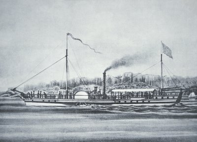 O barco a vapor de Robert Fulton, o 