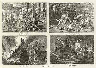 Jogos Romanos, Corrida de Carruagens, Combate Gladiador, Batalha Naval, Luta de Touro de American School