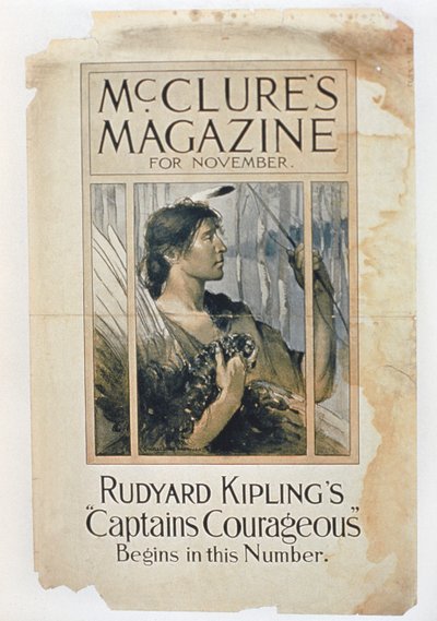 Rudyard Kiplings Captain Courageous na edição de novembro da revista Mcclures de American School