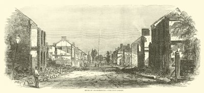 Ruínas de Chambersburg, a rua principal, setembro de 1864 de American School