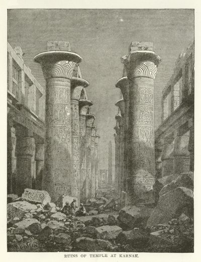 Ruínas do templo em Karnak de American School