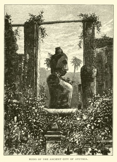 Ruínas da antiga cidade de Ayuthia de American School