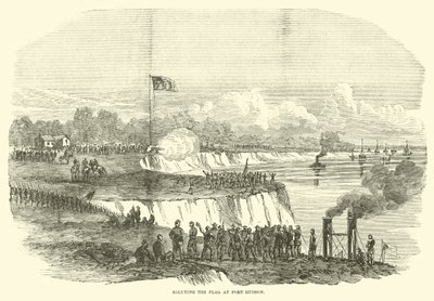 Saudando a bandeira em Port Hudson, em julho de 1863 de American School